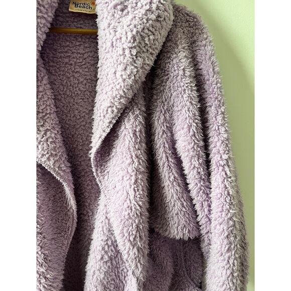 Nordic Beach purple fuzzy jacket one size - Picture 2 of 4